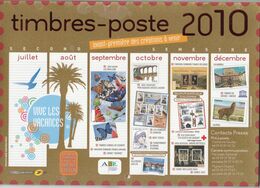 Frankreich Calendrier Des Timbres-poste De L'année 2010, Format A4, Avant-première Des Création à Venir, 3 Scans - Documents Of Postal Services