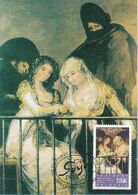 Carte Maximum  Peinture Sculpture Bulgarie 1996 Goya - Covers & Documents
