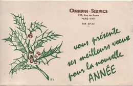 Buvard Ancien/OMNIUM-SERVICE/ Meilleurs Vœux Pour La Nouvelle Année/ Vers 1950-60  BUV464 - O