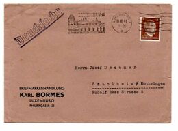 LETTRE 1943. KARL BORMES BRIEFMARKENHANDLUNG. LUXEMBURG VERS STAHLHEIM / AMNEVILLE ( FRANCE). - 1940-1944 Occupazione Tedesca