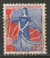 FRANCE N° 1234 OBLITERE - 1959-1960 Marianne (am Bug)