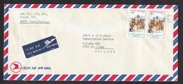 Turkey: Airmail Cover To Netherlands, 1997, 2 Stamps, History, Air Label (minor Damage) - Storia Postale