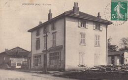 Corgenon - La Poste Ancien Batiment Sur La Route Avec Dépot De Bois  Ain 01 Canton De Viriat - Unclassified