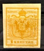 AUSTRIA 1850 - MLH - ANK 1Nb. - Neudruck 1884 - 1kr - Essais & Réimpressions