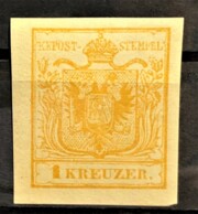 AUSTRIA 1850 - MLH - ANK 1Nb. - Neudruck 1884 - 1kr - Prove & Ristampe