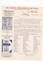 Courrier Informatif 1911 The Wine & Spirit Trade Record, 59 Mark Lane, London - Royaume-Uni