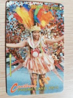 CAYMAN ISLANDS  CI $ 10,-  CAY-8a  CONTROL NR 8CCIA  CARNIVAL COSTUME   NEW  LOGO     Fine Used Card  ** 3075** - Kaimaninseln (Cayman I.)