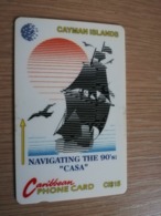 CAYMAN ISLANDS  CI $ 15,-  CAY-8E  CONTROL NR 8CCIE  CASA SHIP NAVIGATIONS    NEW  LOGO     Fine Used Card  ** 3079** - Cayman Islands