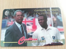 CAYMAN ISLANDS  CI $ 10,-  CAY-12A  CONTROL NR 12CCIA  C&W 1994 TEST SERIES CRICKET     Fine Used Card  ** 3087** - Kaaimaneilanden