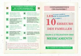 Publicité ,pharmacie Lavoix ,Saint Jean De Sauves ,Vienne ,10 Erreurs Des Familles Dans L'utilisation Des Médicaments - Advertising