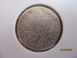 50 Centimes Semeuse 1908 - 50 Centimes