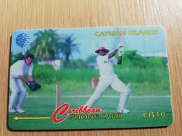 CAYMAN ISLANDS  CI $ 10,-  CAY-57A  CONTROL NR 57CCIA  RITCHIE RICHARDSON CRICKET       Fine Used Card  ** 3095** - Iles Cayman