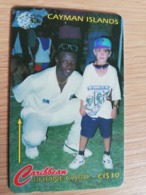 CAYMAN ISLANDS  CI $ 10,-  CAY-57C  CONTROL NR 57CCIC RICHIE RICHARDSON  CRICKET       Fine Used Card  ** 3097** - Islas Caimán