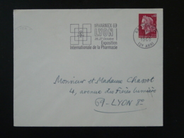 69 Rhone Lyon RP Ipharmex Pharmacie Pharmacy 1969 (ex 2) - Flamme Sur Lettre Postmark On Cover - Pharmacy