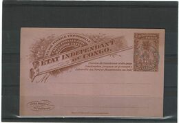 LRD3B-  EP CP ETAT INDEPENDANT DU CONGO 10c OBL. LEOPOLDVILLE - 1884-1894