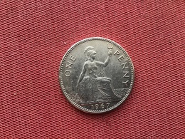 GRANDE BRETAGNE Monnaie De One Penny 1967 En Nickel  Défaut RARE - 1 Penny & 1 New Penny