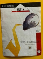 15725 - L'art De Vivre Artis Côtes Du Roussillon 1986 Joueur De Saxophone - Kunst
