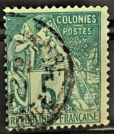 COLONIES FRANCAISES 1881 - Canceled - YT 49 - 5c - Alphée Dubois