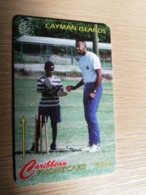 CAYMAN ISLANDS  CI $ 10,-  CAY-57d  CONTROL NR 57CCID IAN BISHOP COACHING   CRICKET       Fine Used Card  ** 3098** - Iles Cayman