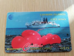 CAYMAN ISLANDS  CI $ 15,-  CAY-131D CONTROL NR 131CCID   CJFS ORANGE BUOYS     Fine Used Card  ** 3110** - Islas Caimán