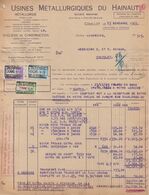 Facture - Usines Métallurgiques Du Hainaut - Fours à Coke - Couillet - 1945 - Ambachten