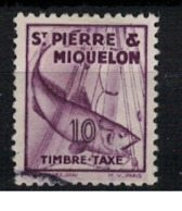 SAINT PIERRE ET MIQUELON         N°  YVERT :  TAXE 33   OBLITERE       ( OB 8 / 46 ) - Timbres-taxe