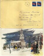 Letter And Double Postcard Canada Via Macedonia 1996 - Briefe U. Dokumente