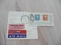 USA Bloc Feuillet Sur Fragment De Lettre 1947 - Hojas Bloque