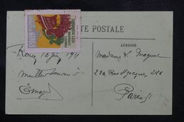 FRANCE - Vignette Du Millénaire Normand De Rouen Sur Carte Postale En 1911 - L 70341 - Covers & Documents