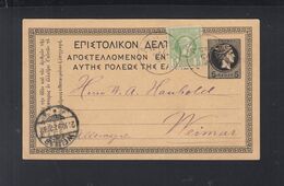 Griechenland Greece GSK Mit ZuF 1891 Athen Nach Weimar - Briefe U. Dokumente