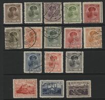 Luxembourg (14) 1921 Charlotte. 16 Different Stamps - 1921-27 Charlotte Frontansicht