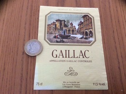 Etiquette Vin * «GAILLAC - Caves Montmirel - Plougastel-Daoulas (29)» - Gaillac