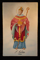 OLD SAINT JULIAN BISHOP RELIGIOUS POSTCARD HOLY CARD ESTAMPA DE SAN JULIAN  CC85 - Otros & Sin Clasificación