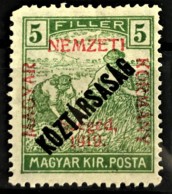 HUNGARY 1919 - MLH - Sc# 11N22 - 5f - Unused Stamps