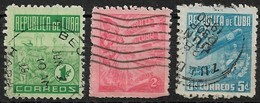 Cuba 1948. Scott #420-2 (U) Tobacco Industry  (Complete Set) - Used Stamps