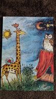 CPM GIRAFE CHOUETTE POISSON BOCAL OISEAU LUNE SOLEIL LE GRIFFY SPECTACLES POUR ENFANTS MONTPELLIER - Giraffes