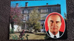 CPM JARNAC CHARENTE MAISON FAMILLE DE FRANCOIS MITTERRAND  TAMPON 1 ER JOUR 1983 TIMBRE ENLEVE - Hommes Politiques & Militaires