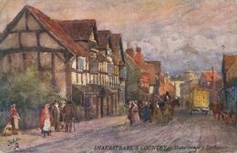 Art Card Shapespeare Country Birthplace  Stratford Upon Avon Tuck - Ecrivains