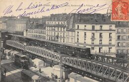 A-20-2271 : PARIS. VIADUC DU METRO BOULEVARD DE LA VILLETTE PARIS 19° - Métro