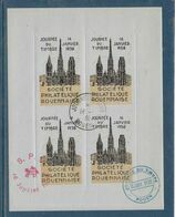 France Journée Du Timbre 1938 Rouen - Bloc De 4 Vignettes - Oblitéré - Au Dos Neuf ** Sans Charnière - TB - Journée Du Timbre
