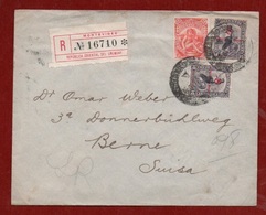 URUGUAY REPUBLICA ORIENTAL - REGISTERED  FROM MONTEVIDEO  TO  BERNA SUISSE  THE 29/4/1910 - Lettres & Documents