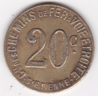 42 - LOIRE. Saint-Etienne. Chemin De Fer à Voie Etroite. 20 Centimes - Frappe Monnaie - Monedas / De Necesidad