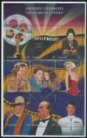 Grenada, 1995, Cinema, Film, Movie, Chaplin, Monroe, Wayne, Brando, Cruise, MNH Sheet, Michel 2998-3006 - Grenada (1974-...)