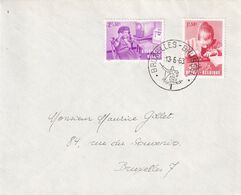 DDX 595 ---  Enveloppe TP à Surtaxe 1226/27 Enfants Handicapés - BRUXELLES 1963 - Lettres & Documents