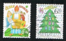 REP. CECA (CZECH REPUBLIC) - SG 343.344 -  2002 CHRISTMAS (COMPLET SET OF 2)   -   USED - Altri & Non Classificati