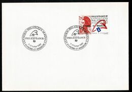 Cachet De SAINT PIERRE MIQUELON PHILEXFRANCE 89  Sur 2,20F  Marianne Surchargée S/ Enveloppe TTB/SUP - Covers & Documents