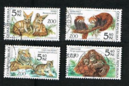 REP. CECA (CZECH REPUBLIC) - SG 303.306 -  2001  ZOO ANIMALS  (COMPLET SET OF 4) -   USED - Sonstige & Ohne Zuordnung