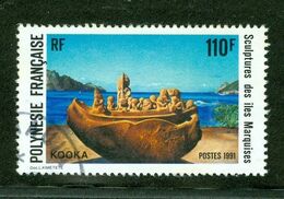 Sculpture Îles Marquises Island; Polynésie Française / French Polynesia; Scott # 569; Usagé (3424) - Oblitérés