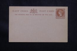 INDE - Entier Postal Type Victoria  Non Circulé - L 70540 - 1858-79 Compagnie Des Indes & Gouvernement De La Reine