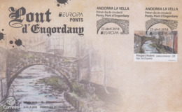 Enveloppe  FDC  1er  Jour   ANDORRA   ANDORRE   Pont   D'  Engordany    EUROPA    2018 - Other & Unclassified